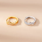 18K Gold Cross Cartilage Hoop Huggies