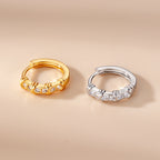 18K Gold Cross Cartilage Hoop Huggies