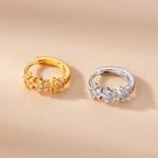 18K Gold Flower Cartilage Hoop Huggies