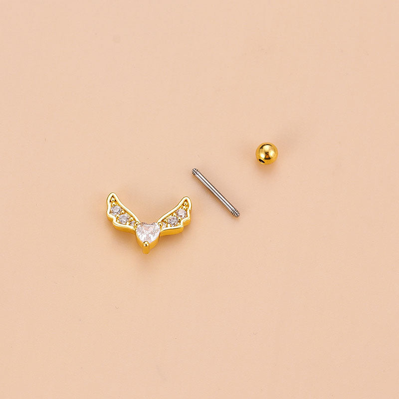 cartilage earrings, piercing jewelry, cartilage piercing, body jewelry, helix piercing, helix earrings, tragus piercing, heart earrings