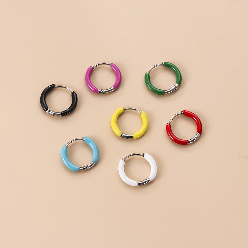 18K Color Enamel  Hinged Segment Ring