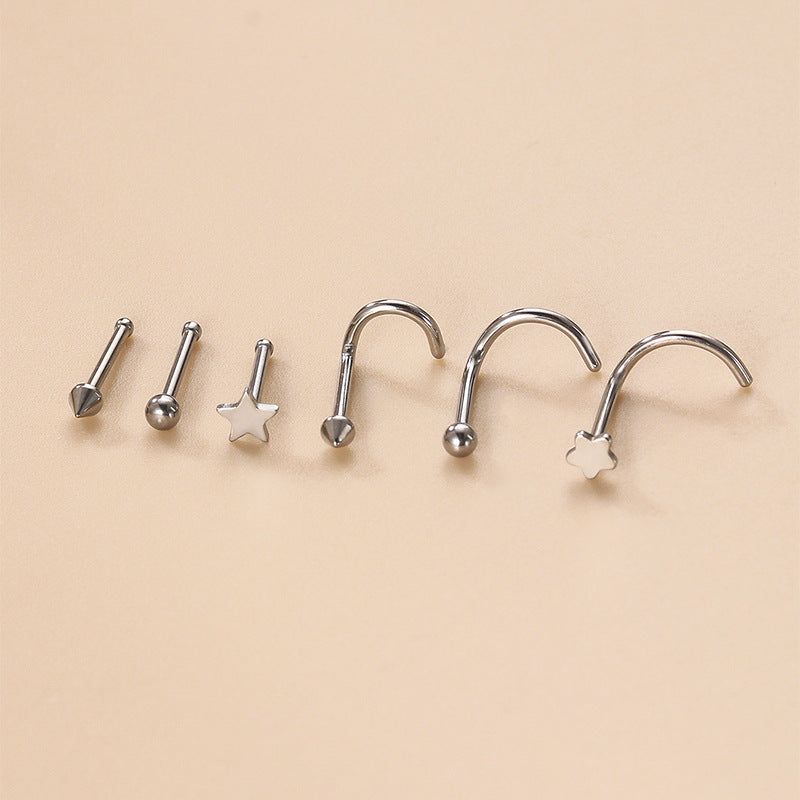 20G Minimal Nose Stud Star Nose Piercing 