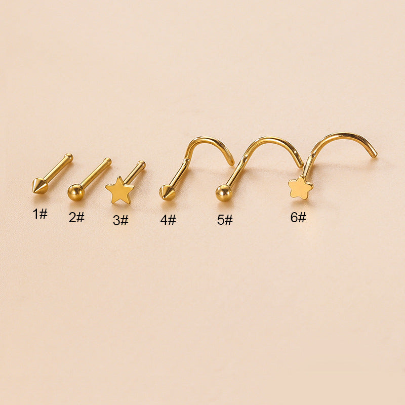 20G Minimal Nose Stud Star Nose Piercing 