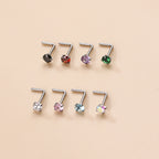 20G Surgical Steel L Bend Small Nose Stud
