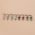 20G Surgical Steel Small Nose Ring & Nose Stud, Geometric Nose Jewelry