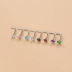 20G Surgical Steel Small Nose Ring & Nose Stud, Geometric Nose Jewelry