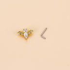 20G Surgical Steel Raincloud Nostril Piercing Ring