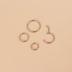 20G Simple Rose Gold Septum Ring Lip Piercing Jewelry 