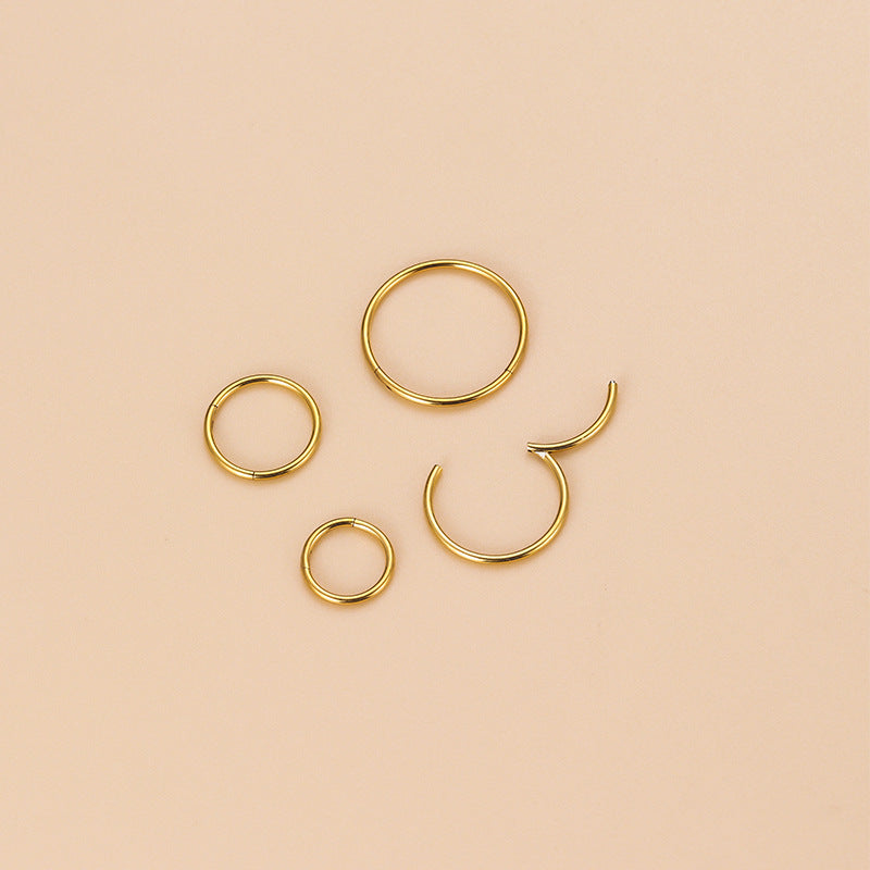 20G Simple Gold Septum Ring Lip Piercing Jewelry 