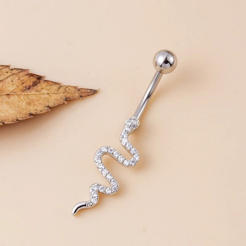 belly ring, belly piercing, belly button piercing, belly button rings, titanium belly rings, snake belly rings, butterfly belly ring, moon jewelry, silver jewelry