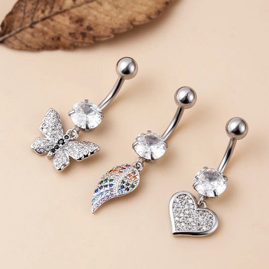 belly ring, belly piercing, belly button piercing, belly button rings, titanium belly rings, heart belly rings, butterfly belly ring, leaf belly ring