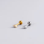 16G Cartilage Surgical Steel Earrings Crown Earrings Heart Earrings Ball Back Earrings | HSPJ888