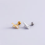 16G Cartilage Surgical Steel Earrings Crown Earrings Heart Earrings Ball Back Earrings | HSPJ888
