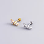 16G Cartilage Surgical Steel Earrings Crown Earrings Heart Earrings Ball Back Earrings | HSPJ888