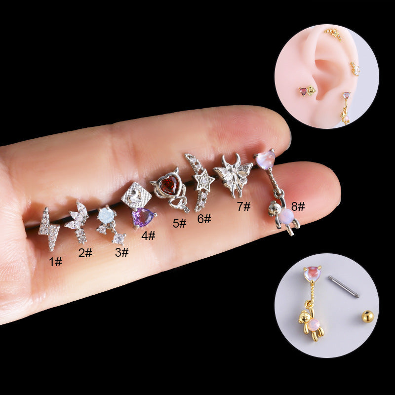 cartilage earrings, piercing jewelry, cartilage piercing, body jewelry, helix piercing, helix earrings, tragus piercing