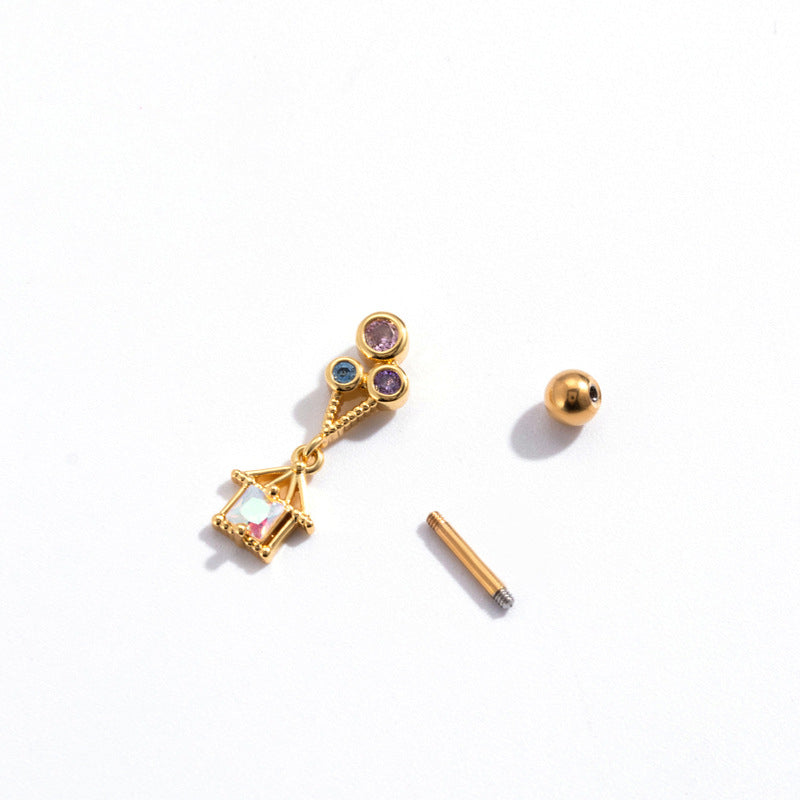 16G Cartilage Surgical Steel Ball Back Earrings | HSPJ899