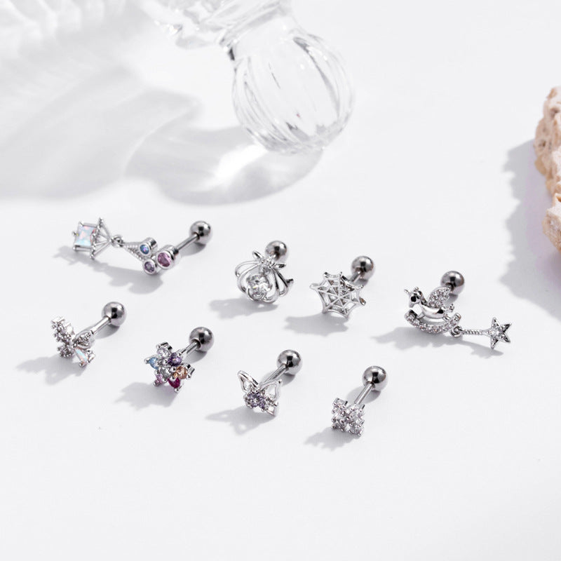 16G Cartilage Surgical Steel Ball Back Earrings | HSPJ899