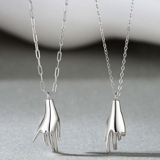 Hold My Hand Promise Chain Pendant Necklace
