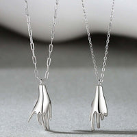 Hold My Hand Promise Chain Pendant Necklace