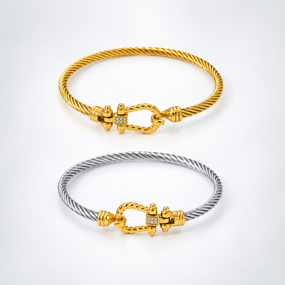 Horseshoe Gold Buckle Bracelet