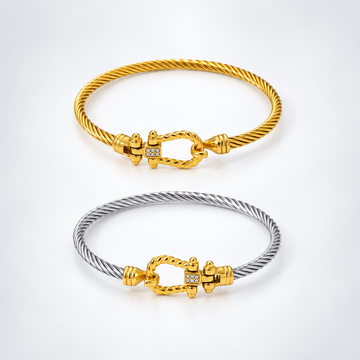 Horseshoe Gold Buckle Bracelet