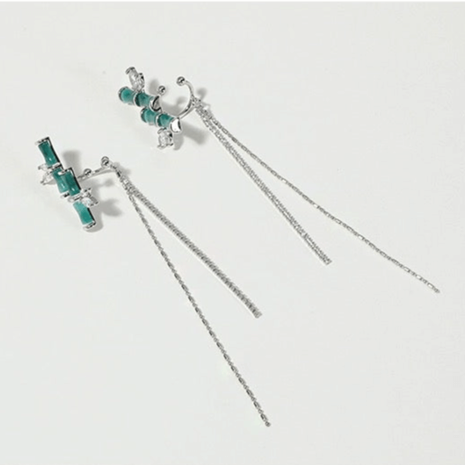 Asian Lucky Bamboo Ear Cuff with Tassel 