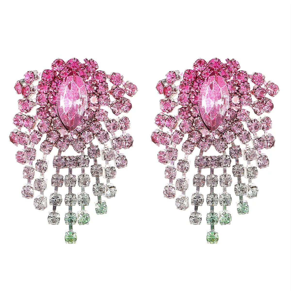 Sparkly Color Rhinestone Burst Stud Earring | D6369