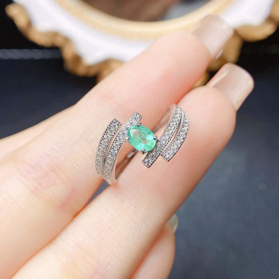 18K Platinum Statement Emerald Ring