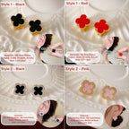 18K Gold Plated 4 Leaf Clover Stud Earrings