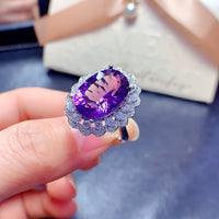 Luxury Amethyst February Gemstone Ring