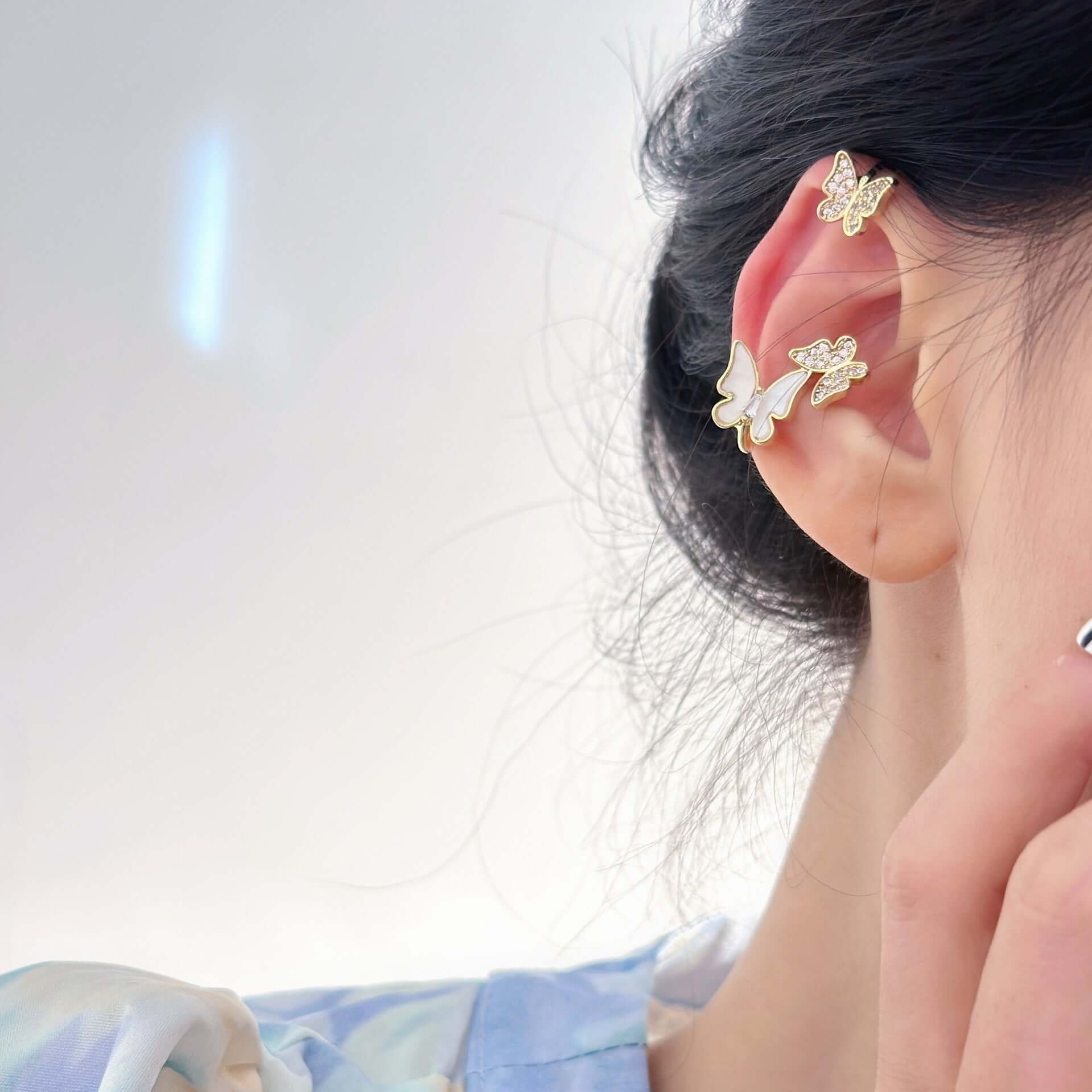 Butterfly Ear Climber Ear Cuff | R2703