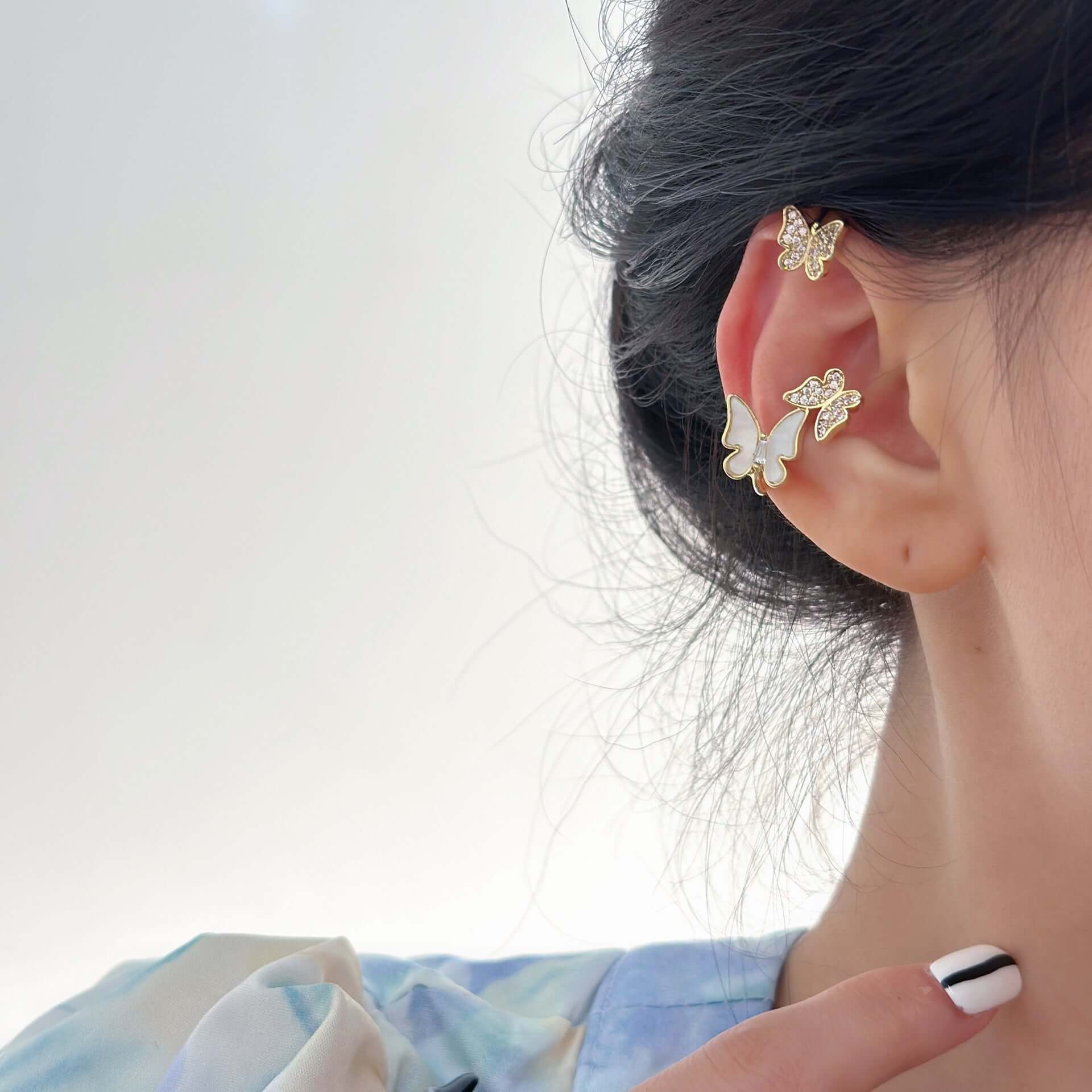 Butterfly Ear Climber Ear Cuff | R2703