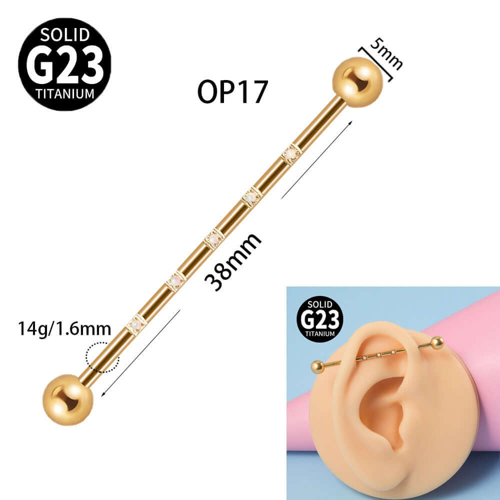 G23 Opal Double Hole Industrial Bar | DL3082