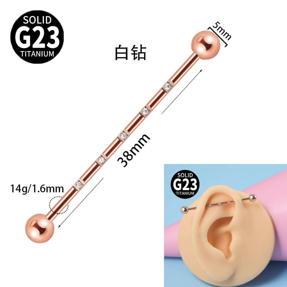 G23 Opal Double Hole Industrial Bar | DL3082