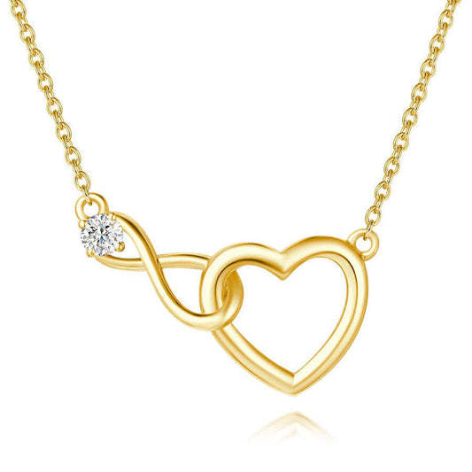 Infinity Heart Pendant Mother Necklace