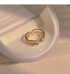 Black and White Checkered Split Ring, Checker Ring