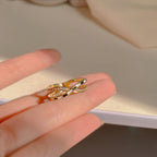 Black and White Checkered Split Ring, Checker Ring