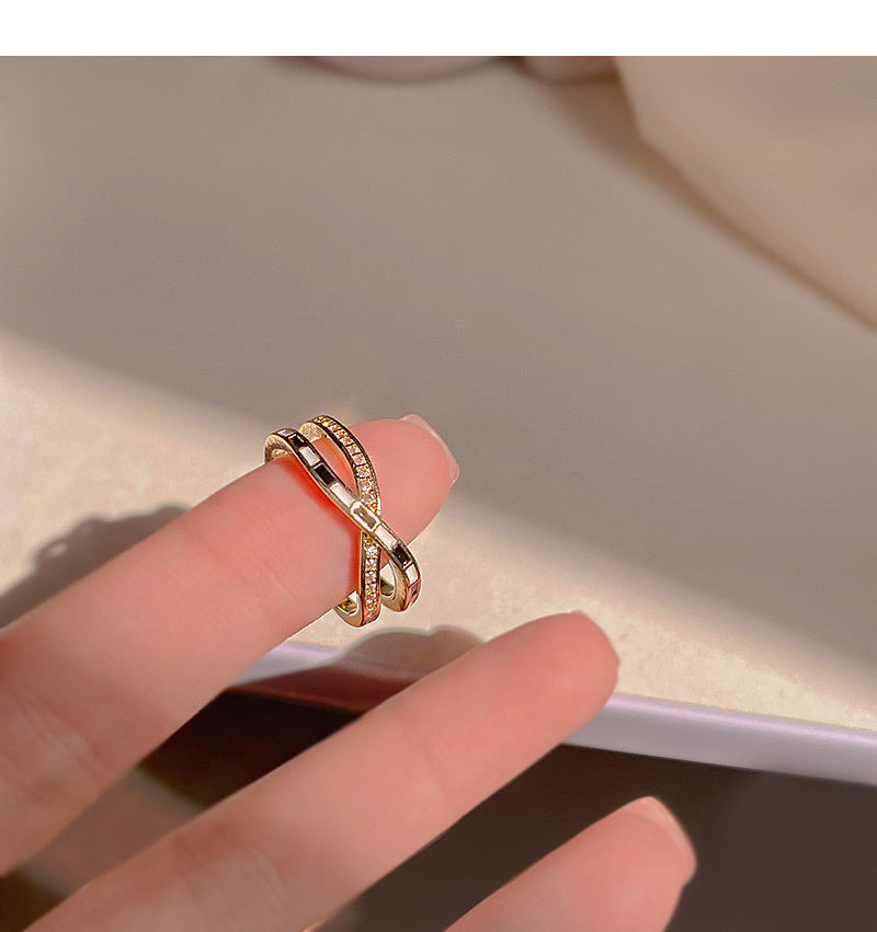 Black and White Checkered Split Ring, Checker Ring