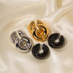 Chunky 18K Gold & Silver Ear Wrap Ear Cuff
