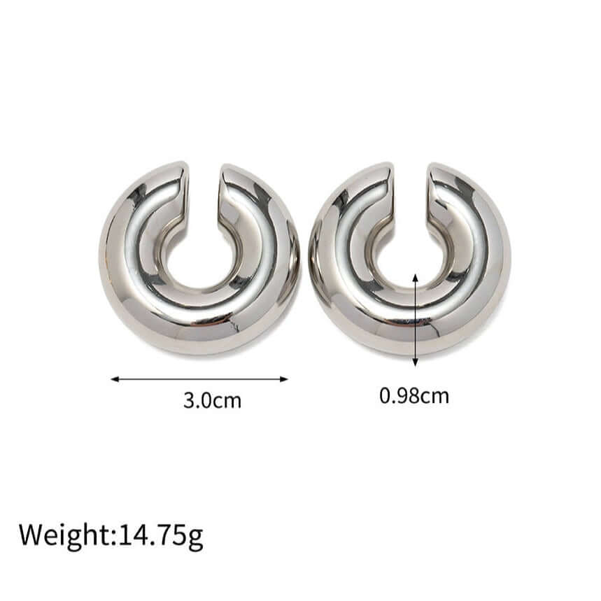 Chunky 18K Gold & Silver Ear Wrap Ear Cuff