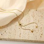 14K Gold Adjustable Lariat Chain Necklace