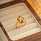 18K Gold Shell Midi Ring Thumb Ring | JDR001