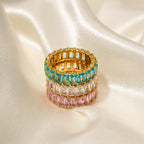 18K Gold Color Zircon Midi Ring | JDR034