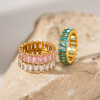 18K Gold Color Zircon Midi Ring | JDR034