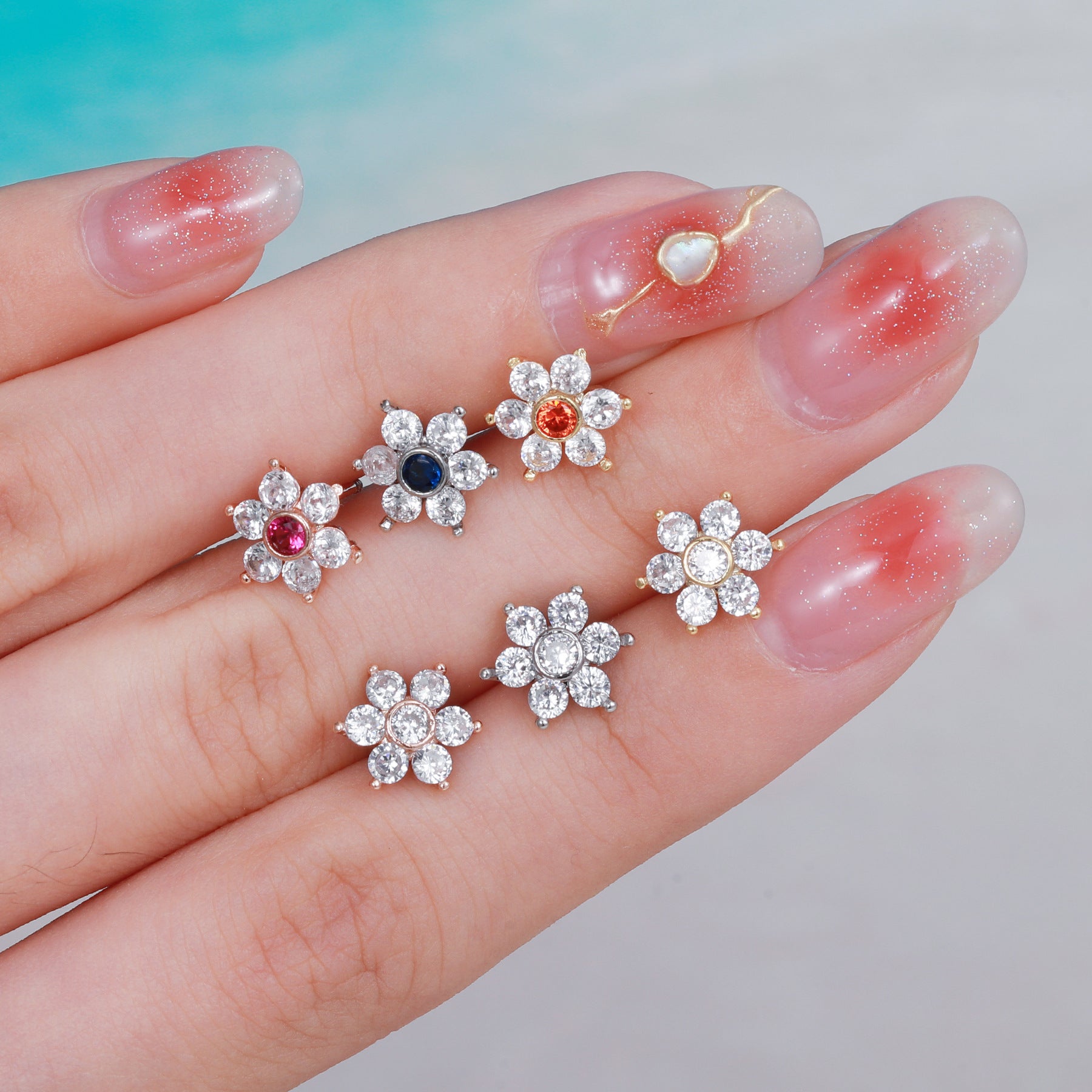 20G Flower Anime Piercing Stud
