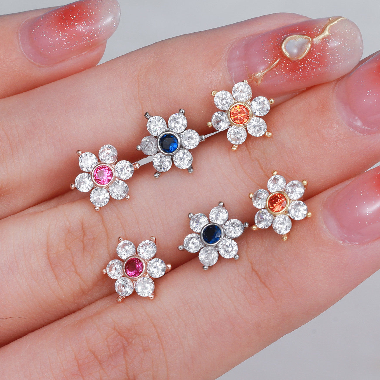 20G Flower Anime Piercing Stud