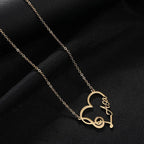 Personalized Cross Heart Pendant Name Necklace | JY068