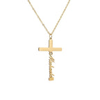 Personalized Cross Heart Pendant Name Necklace | JY068