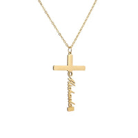 Personalized Cross Heart Pendant Name Necklace | JY068