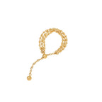18K Gold Petite Bead Soft Chain Ring Layered | JZ060